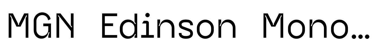 MGN Edinson Monospace Semibold